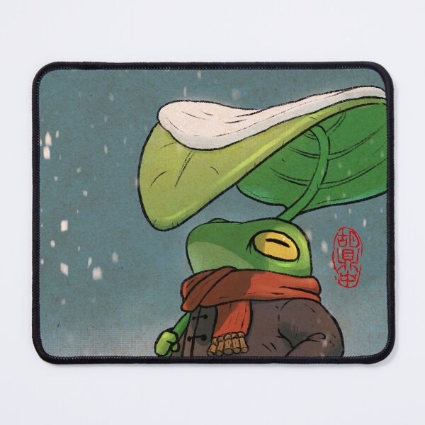 Item preview, cozy bundled up frog for winter designed and sold by DingHuArt.