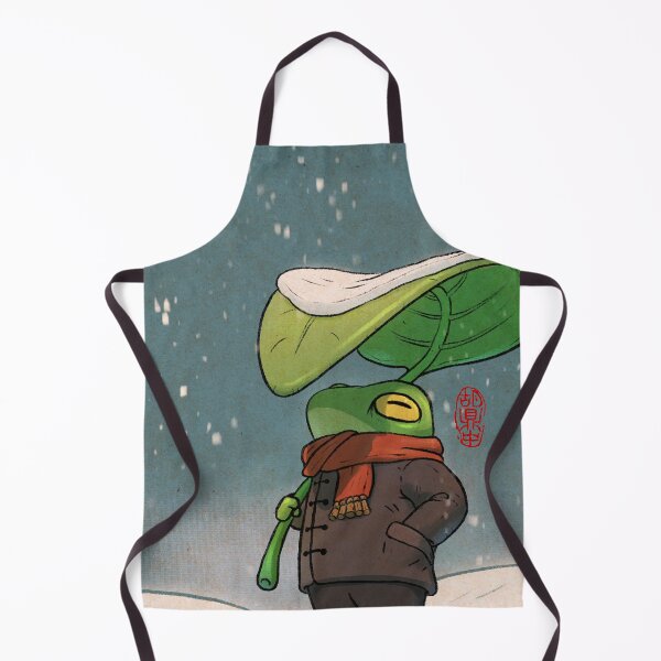 Item preview, cozy bundled up frog for winter designed and sold by DingHuArt.