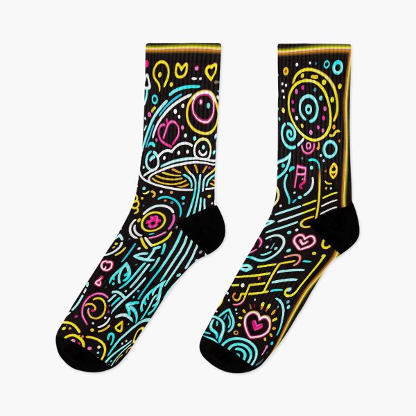 Item preview, Bright Lights - Wild Nights - Psychedelic Neon Graphic designed and sold by HeavyHits.