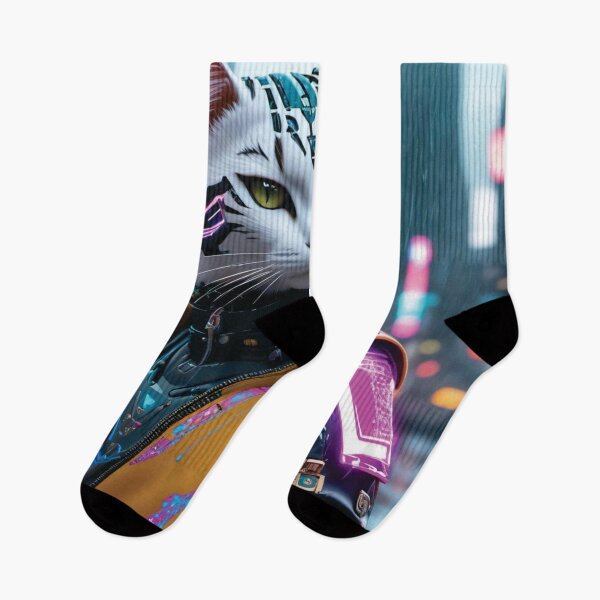 Aperçu de l'œuvre Chat Cyberpunk 2 créée et vendue par Decyo.