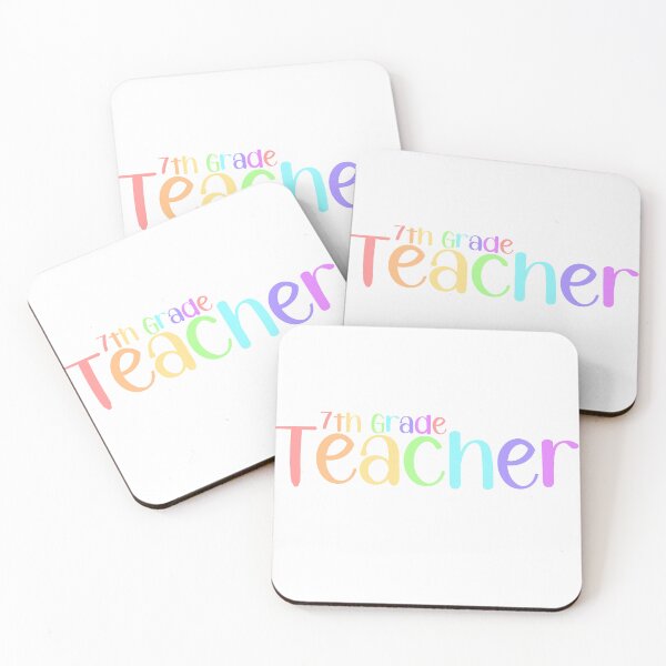 Item preview, 7th Seventh Grade Teacher in Pastel Rainbow designed and sold by noelle20.