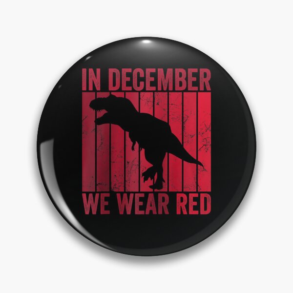 Item preview, In December We Wear Red Dinosaur Aids Awareness Raglan Baseball Tee designed and sold by EagmianPheolea.