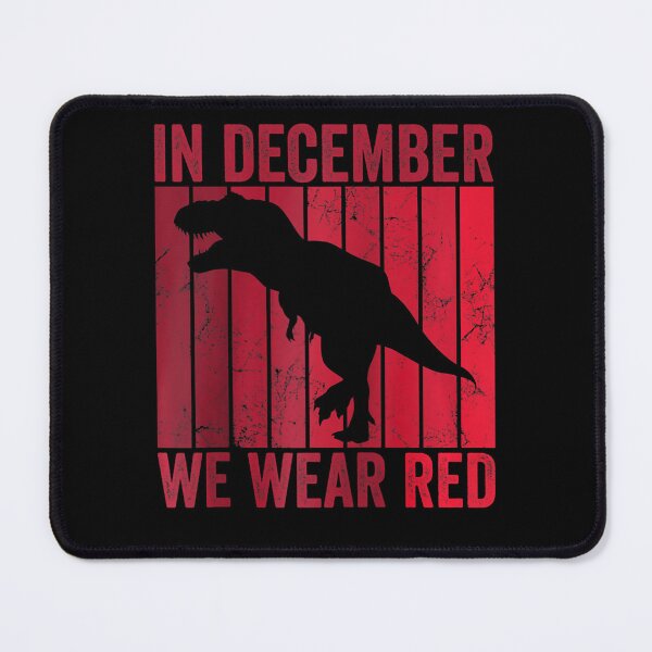 Item preview, In December We Wear Red Dinosaur Aids Awareness Raglan Baseball Tee designed and sold by EagmianPheolea.