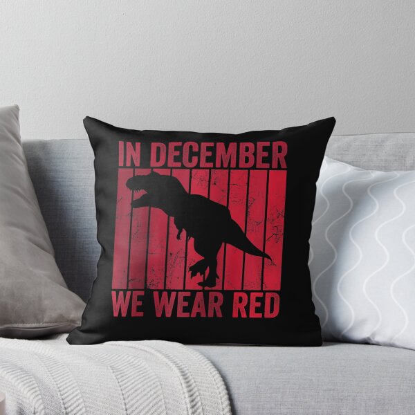 Item preview, In December We Wear Red Dinosaur Aids Awareness Raglan Baseball Tee designed and sold by EagmianPheolea.