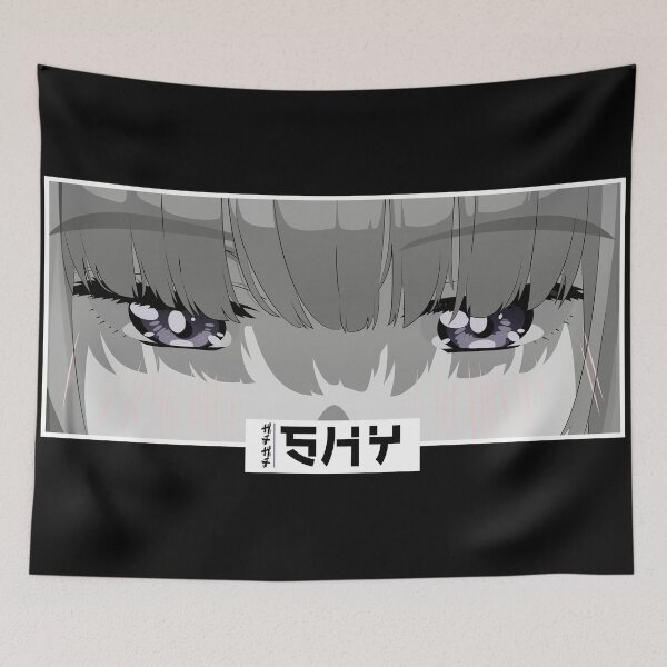 Item preview, Timid Shy Anime Eyes Shake Japanese Typography Manga Style designed and sold by Otakurypto.