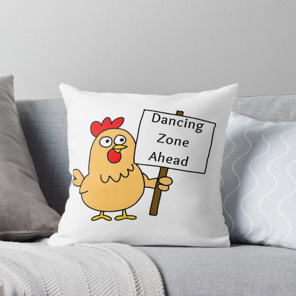 Item preview, Dancing Zone Ahead Funny Chicken Holding a Sign designed and sold by printsbymiles.