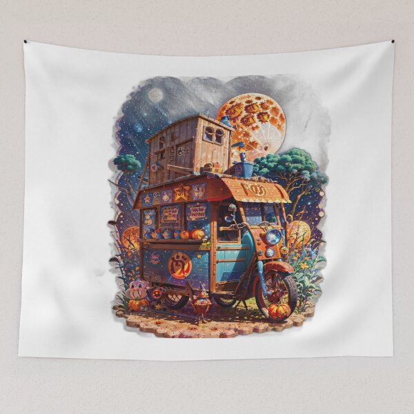 Item preview, Harvest Super Moon - Whimsical Countryside T-Shirt Design designed and sold by arfazel-shutter.