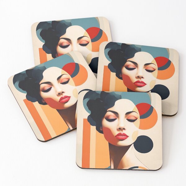 Item preview, Abstract Beautiful Cubist Art Portrait Of Woman designed and sold by Bomba Visual.