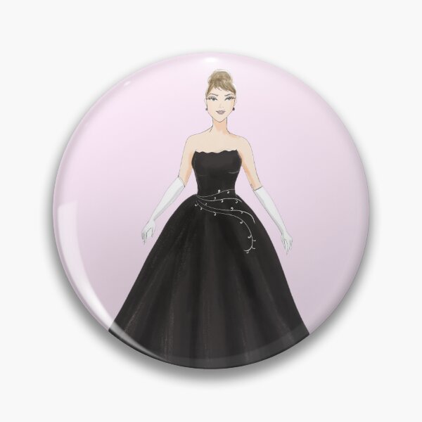 Item preview, Princess, black gown, fashion sketch,  designed and sold by Meghaillustrat.