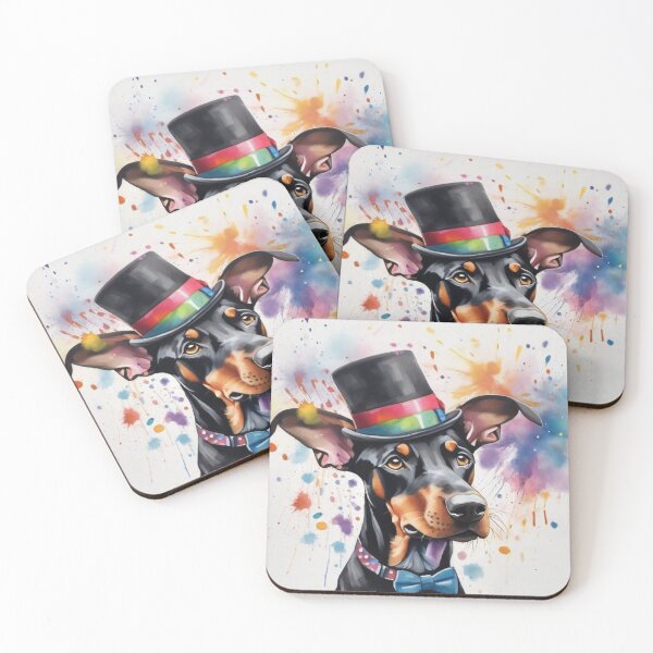 Item preview, Doberman Dog Portrait With Top Hat designed and sold by Wolfheartart.