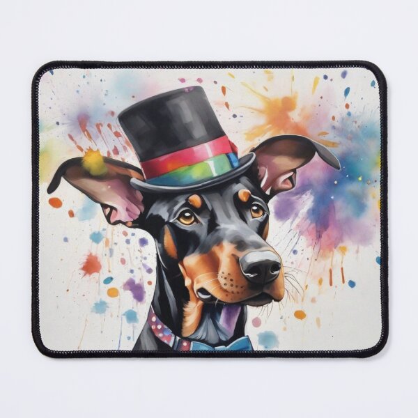 Item preview, Doberman Dog Portrait With Top Hat designed and sold by Wolfheartart.