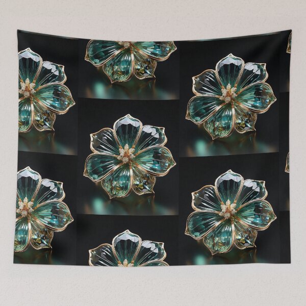 Item preview, Golden & Green Glass Flower designed and sold by 3po3.