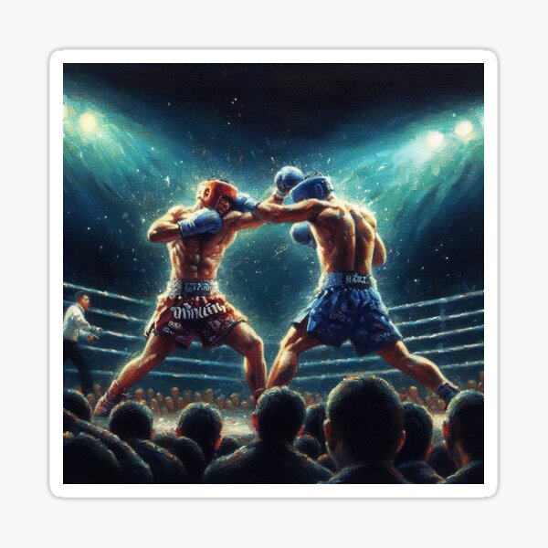 Muay Thai Art Thai Boxing Paint Sticker
