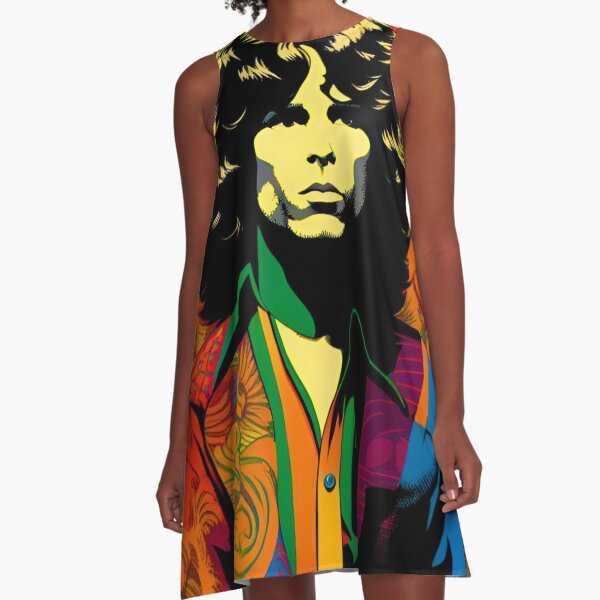 Artikel-Vorschau von Jim Morrison Bunte psychedelische Malerei | Der amerikanische Dichter, designt und verkauft von TheAmericanPoet.