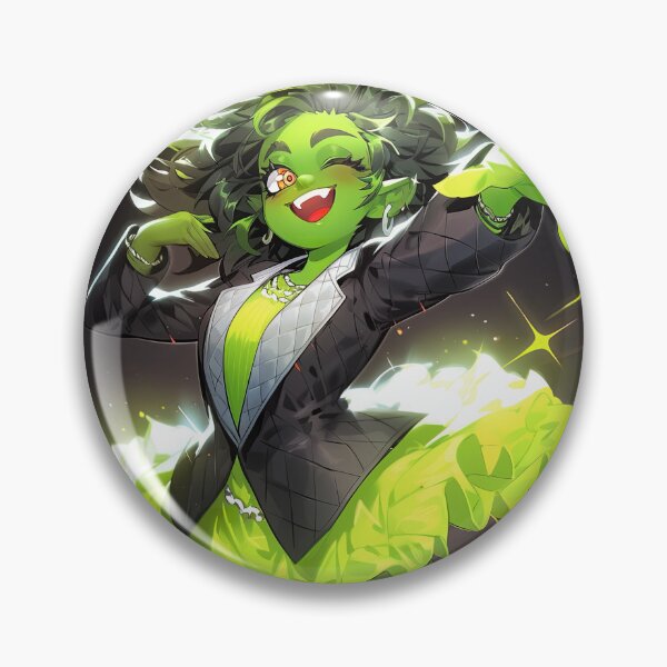 Item preview, Cute Fancy Dancing Green Orc Anime Girl designed and sold by bubblegoth.