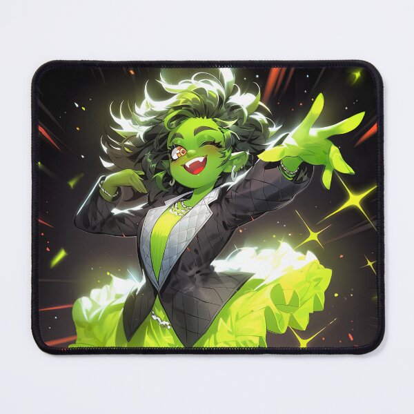 Item preview, Cute Fancy Dancing Green Orc Anime Girl designed and sold by bubblegoth.