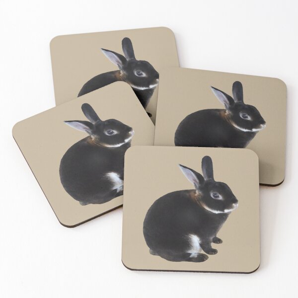 Item preview, Dark Brown and White Mini Rex Rabbit designed and sold by Susan Savad.