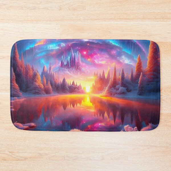 Item preview, Colorful sunrise in winterland designed and sold by AI-Only Creations.