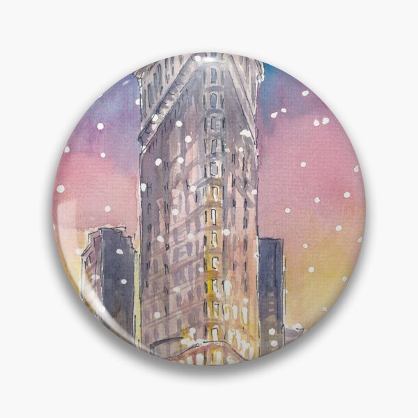 Item preview, Winter in New York City Romantic Snow Fall and Flatiron Manhattan Dreams designed and sold by artshop77.