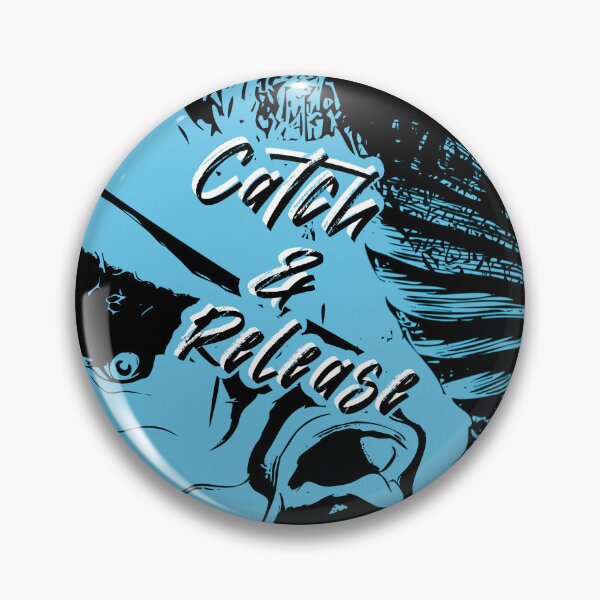 Item preview, Catch & Release Blue Fishing Graphic Motif designed and sold by FishingMD.