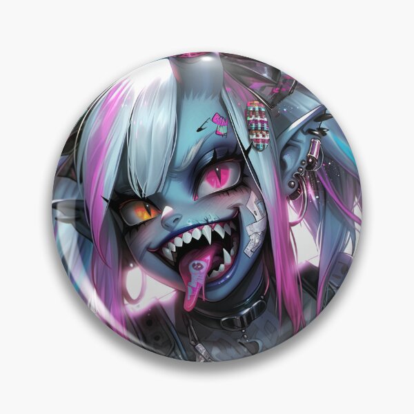 Item preview, Cool Creepy Goth Grunge Punk Demon Anime Girl designed and sold by bubblegoth.