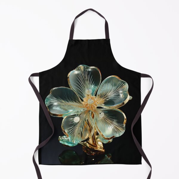 Item preview, Golden & Green Glass Flower designed and sold by 3po3.