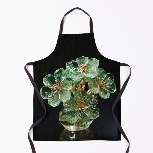 Item preview, Golden & Green Glass Flowers designed and sold by 3po3.