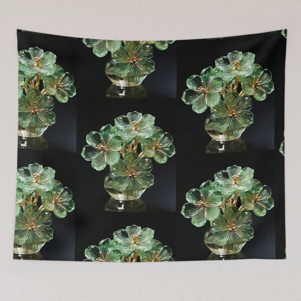 Item preview, Golden & Green Glass Flowers designed and sold by 3po3.