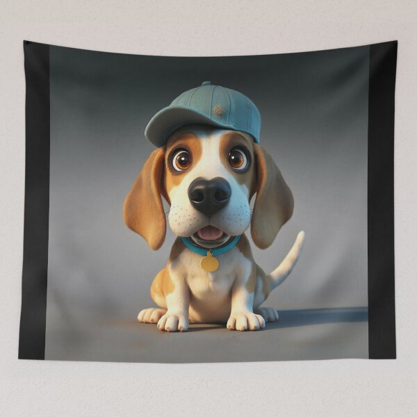 Item preview, Cute smiling cartoon Beagle dog designed and sold by Colorful-Worlds.