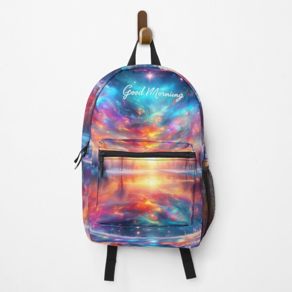 Item preview, Colorful sunrise in winterland "Good morning" designed and sold by AI-Only Creations.