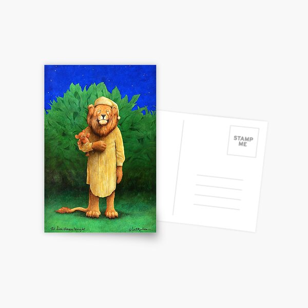 Will Bullas / art print / the lion sleeps tonight... / humor / animals Postcard