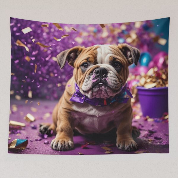 Item preview, Bulldog Puppy Portrait designed and sold by Wolfheartart.
