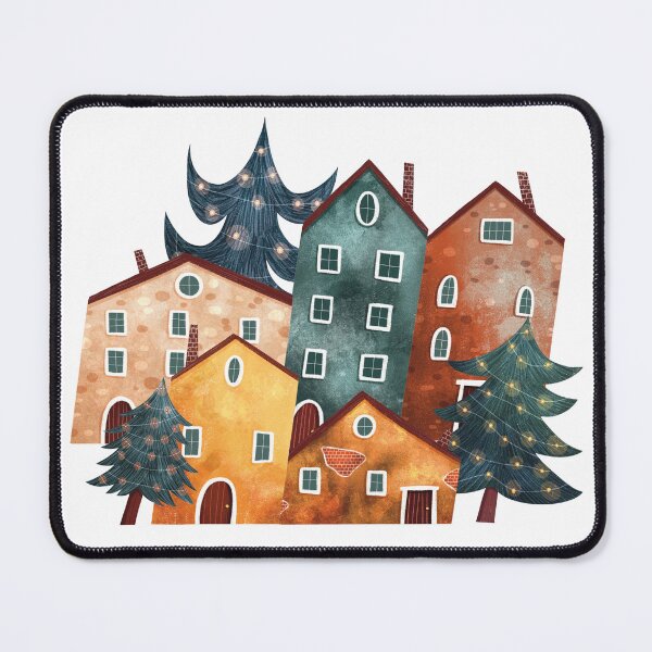 Item preview, Christmas Village Spot Illustration designed and sold by Marta Pilosio Illustration.
