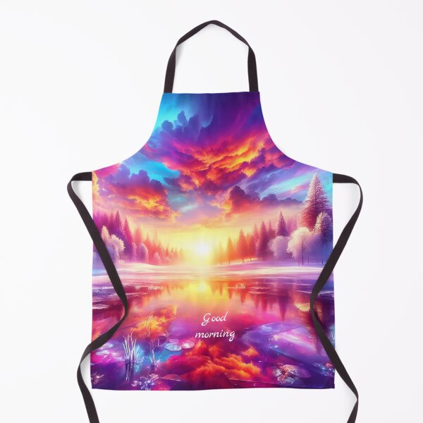 Item preview, Colorful sunrise in winterland "Good morning" designed and sold by AI-Only Creations.