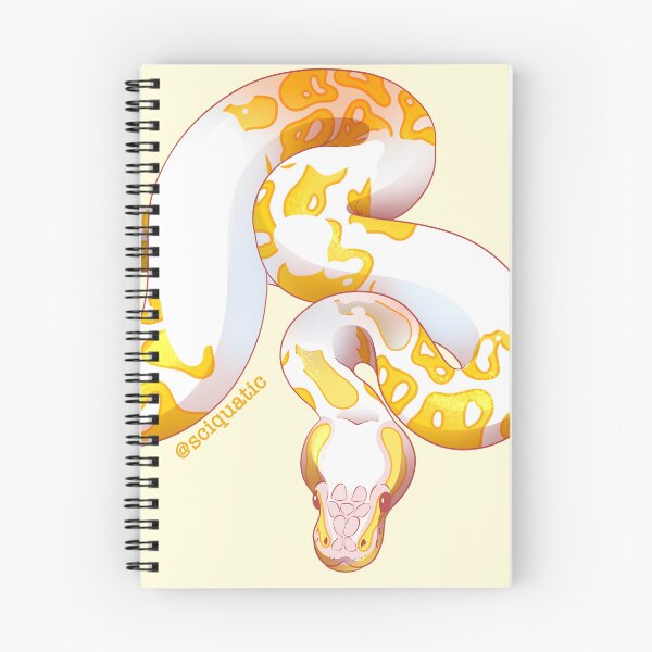 Item preview, Pied Albino Ball Python illustration by @Sciquatic designed and sold by Sciquatic-Arts.