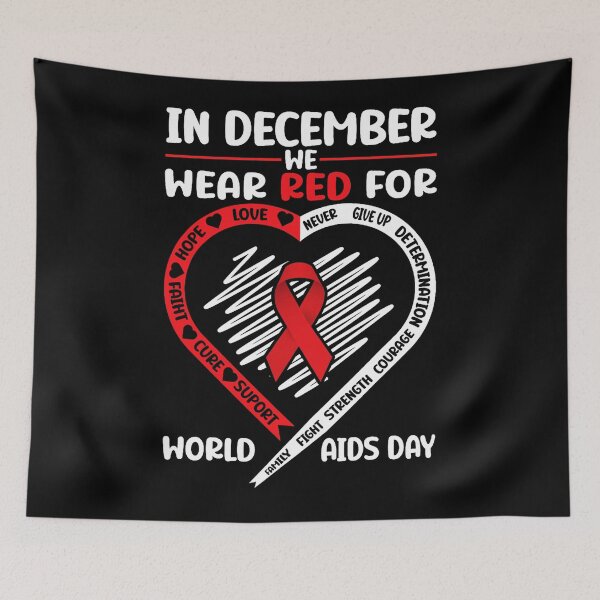 Item preview, In December We Wear Red For World AIDS Day HIV Awareness designed and sold by EagmianPheolea.