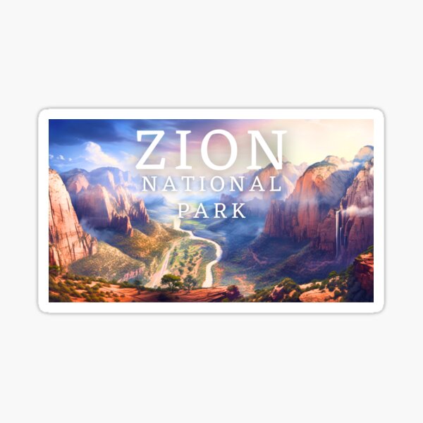 Vista previa del artículo con la obra «parque nacional sion», diseñado y vendido por TheOutdoorVibes.