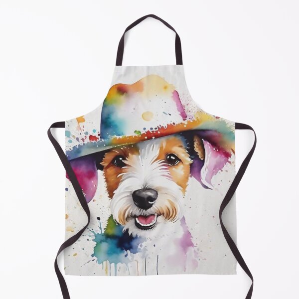 Item preview, Fox Terrier Dog Portrait With A Cowboy Hat designed and sold by Wolfheartart.