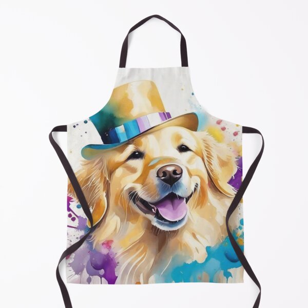 Item preview, Golden Retriever Dog Portrait With Top Hat designed and sold by Wolfheartart.