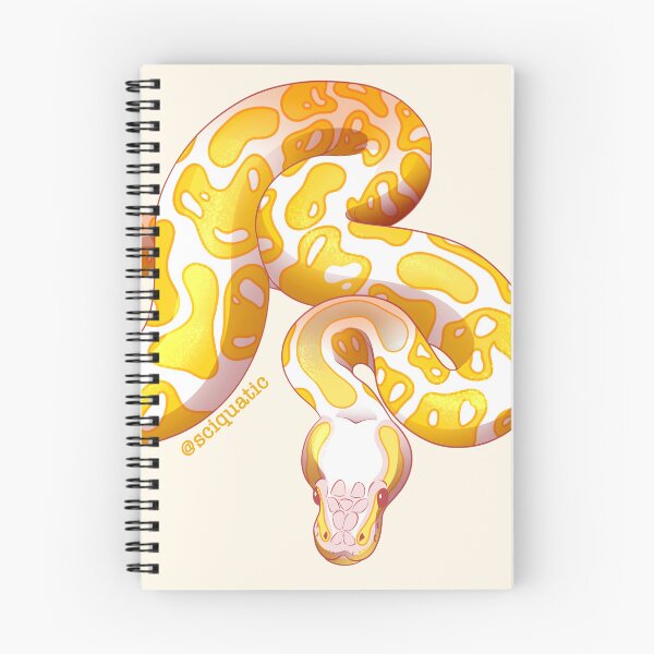 Item preview, Albino Leopard Ball Python illustration by @Sciquatic designed and sold by Sciquatic-Arts.