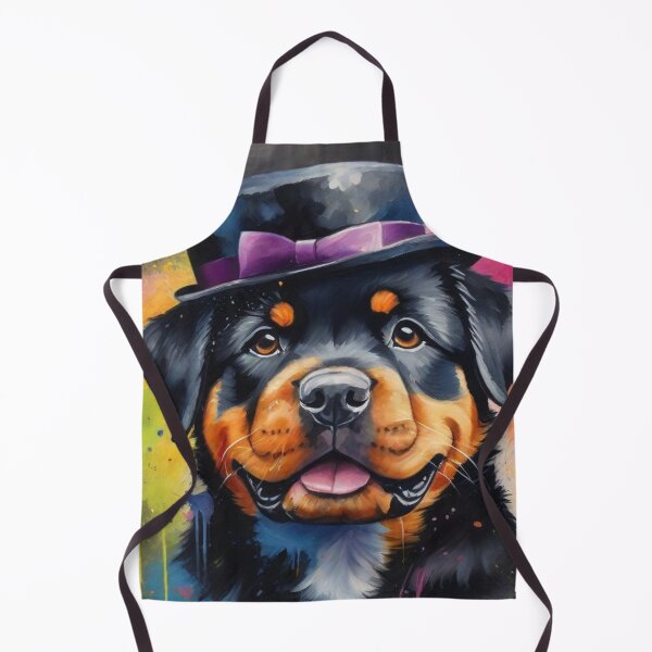 Item preview, Rottweiler Dog Portrait With A Top Hat designed and sold by Wolfheartart.