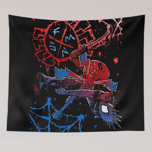 Item preview, SpiderPunk spider punk anarchy uk verse multiverse man guitar rock n roll heavy metal designed and sold by JonathanGrimm.