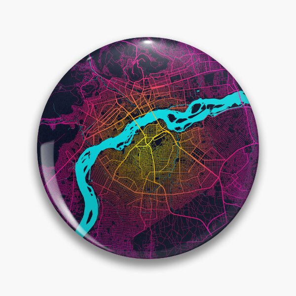 Item preview, Bamako City Map of Mali - Neon designed and sold by deMAP.