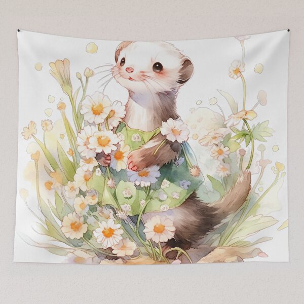 Item preview,  Cute River Dweller Amidst Blossoms designed and sold by LittleLuvies.