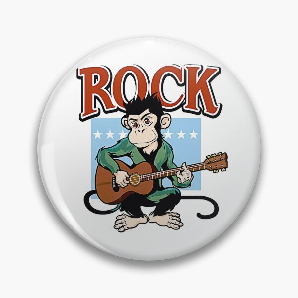 Item preview, rocker monkey designed and sold by NotesForMusic.