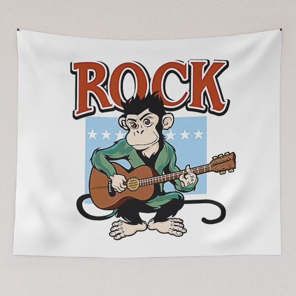Item preview, rocker monkey designed and sold by NotesForMusic.