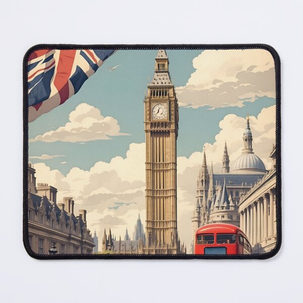 Item preview, London Vintage Retro Poster: Timeless Elegance and British Icons designed and sold by Ceemko's Vintage Corner.