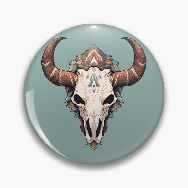 Item preview, Seafoam Accented Western Horned Cow Skull  designed and sold by meganohm.