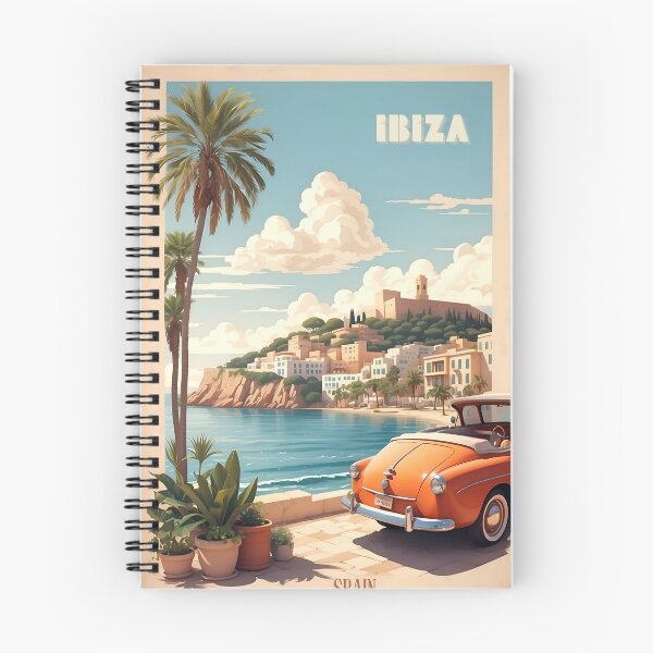 Item preview, Ibiza Vintage Retro Travel Art designed and sold by Ceemko's Vintage Corner.