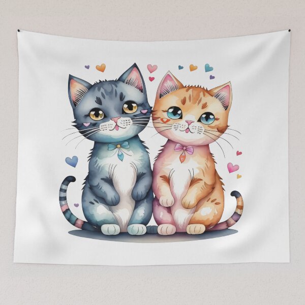 Item preview, Cute couple of kittens in love designed and sold by reimaige.